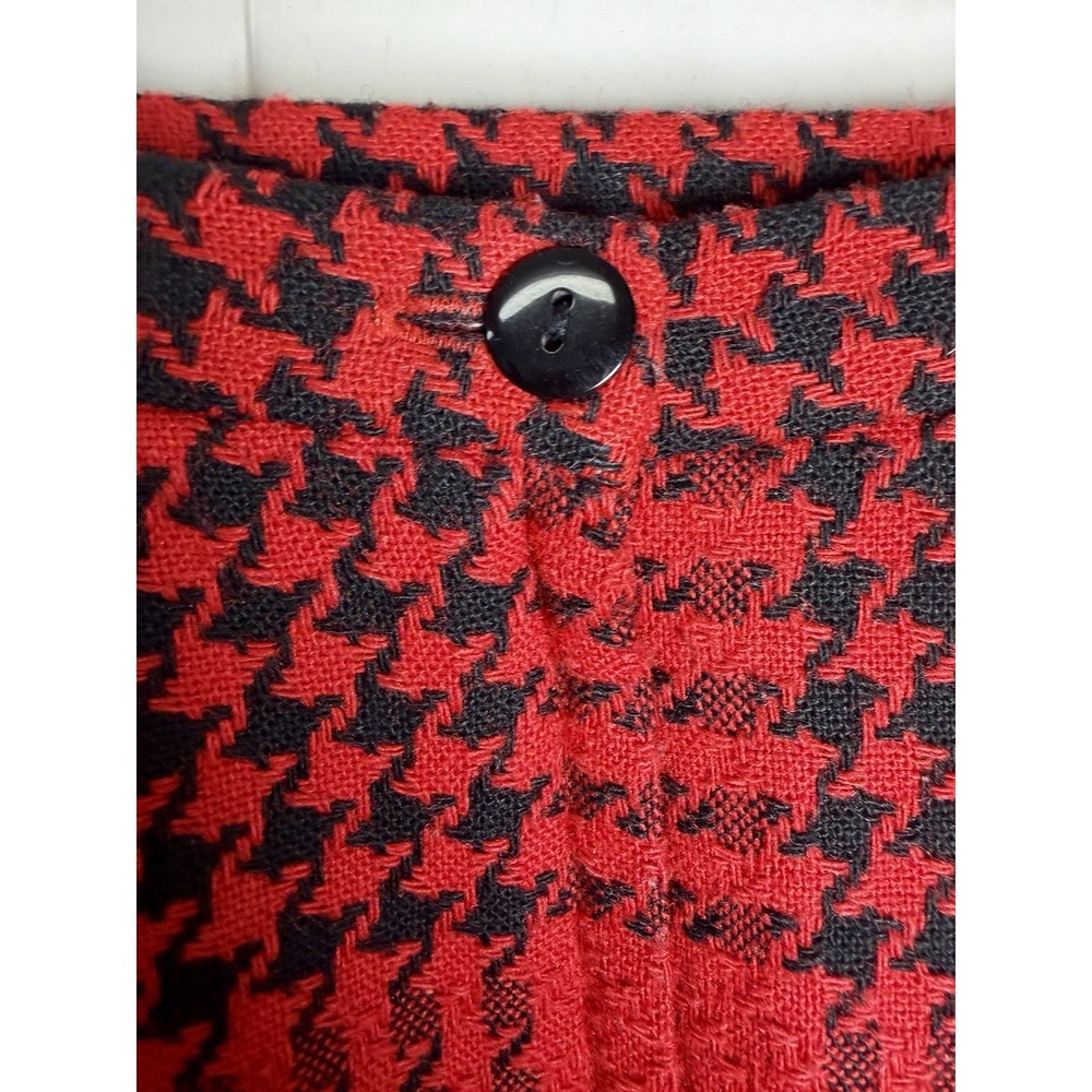 Requirements Vintage Plaid Wool Blend Fringe Midi Pencil Skirt Women's Size 12P - Picture 10 of 13